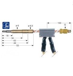 Termopar interrumpido 9 x 1 - Largo 1000 mm