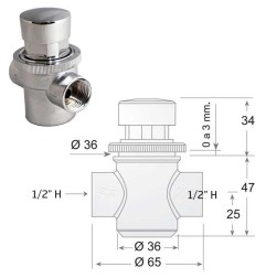 Pulsador Temporizado Agua