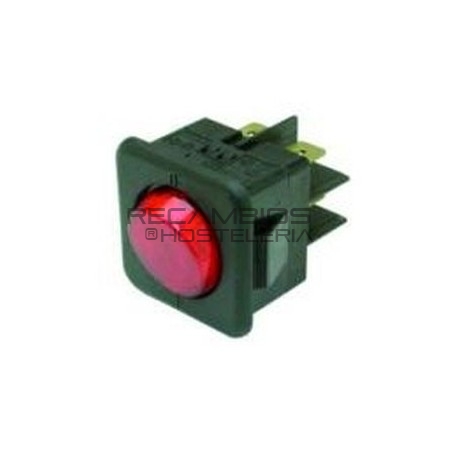 INTERRUPTOR ROJO 25x25mm 230V 16A Futurmat