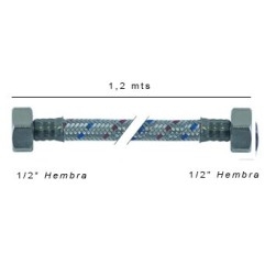 Flexo Plastificado  inox 1,2 mts H-H Ducha