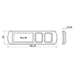 Botonera programador 3 orificios