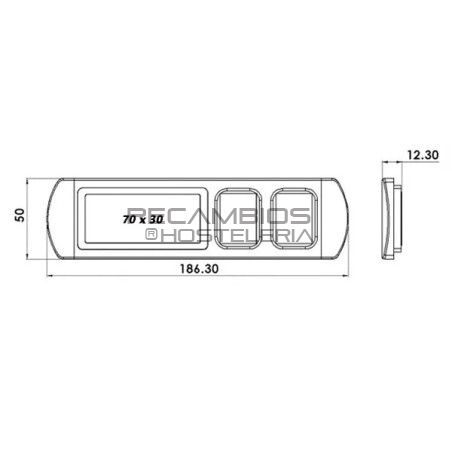 Botonera programador 3 orificios