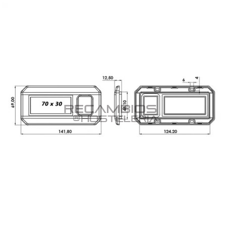Botonera programador 2 orificios