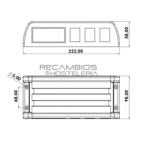 Botonera programador superior 