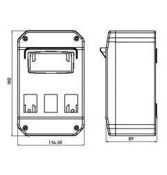 Caja control para programador 4 orificios