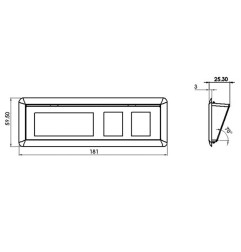 Botonera con tapa transparente 3 orificios