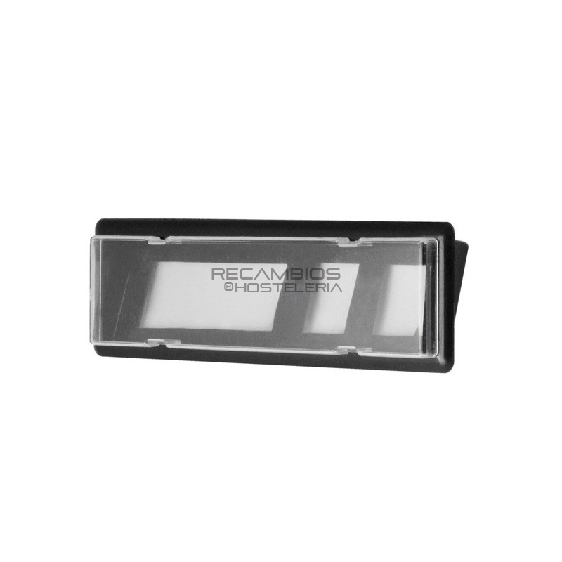 Botonera con tapa transparente 3 orificios Botonera con tapa transparente 3 orificios