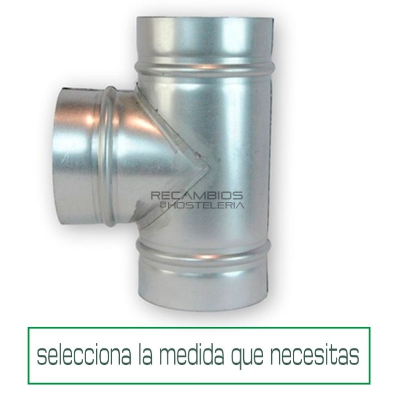 TE simple 90º  Ver y seleccione Medidas