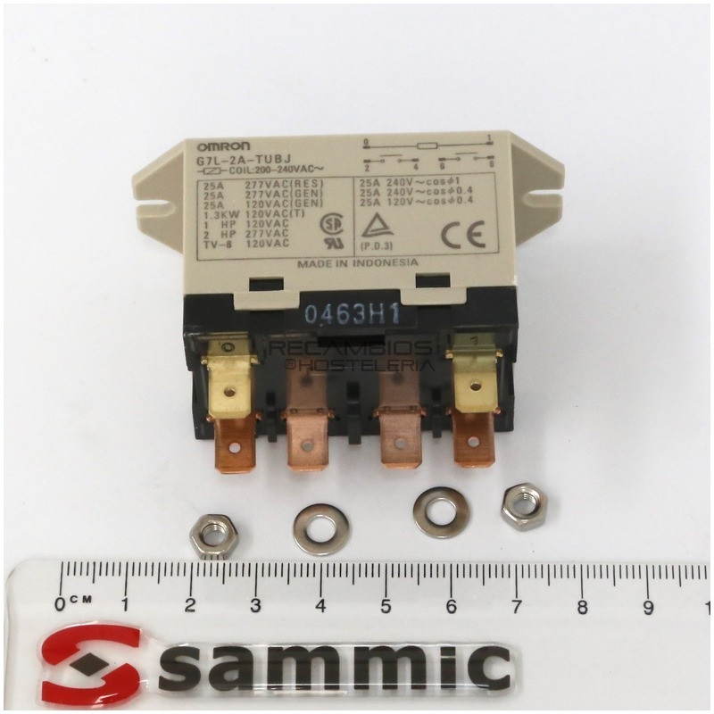 Relé potencia 220V AC 25A lavavajillas Sammic