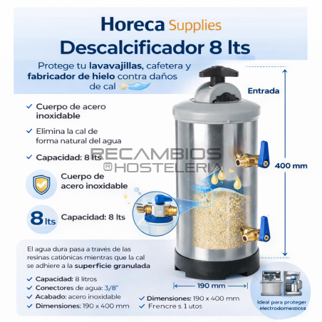 Descalcificador Hostelería 8 Litros