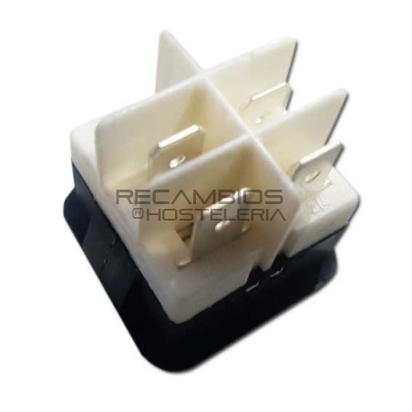 Pulsador ambar 25x25 Redondo