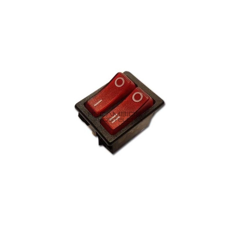 Interruptor rojo 30x200 mm 2 teclas