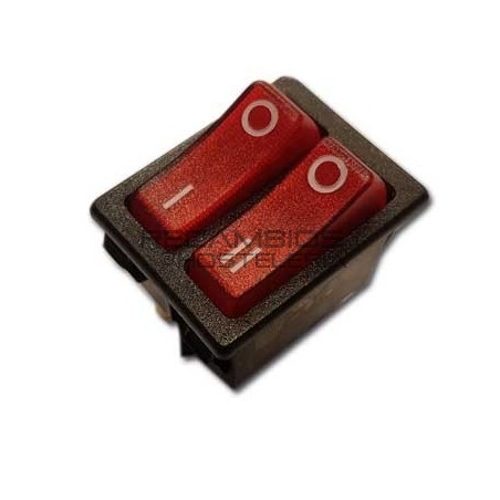 Interruptor rojo 30x22 mm 2 teclas