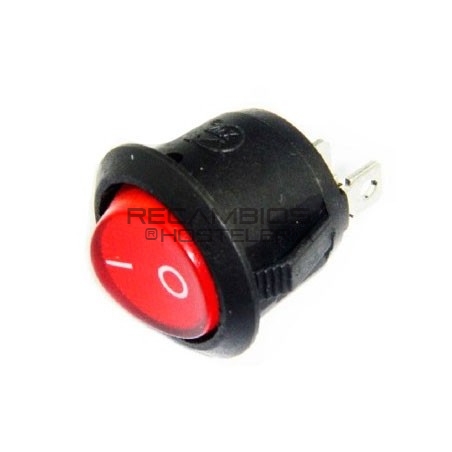 Interruptor rojo basculante 2 faston