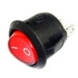 Interruptor rojo redondo basculante 2 faston