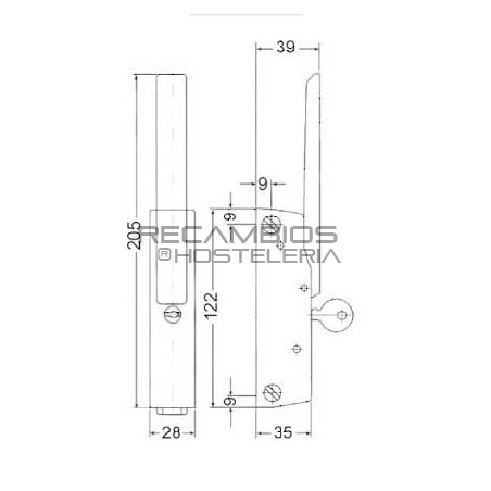 Maneta cierre Cámara Refrigeración G880