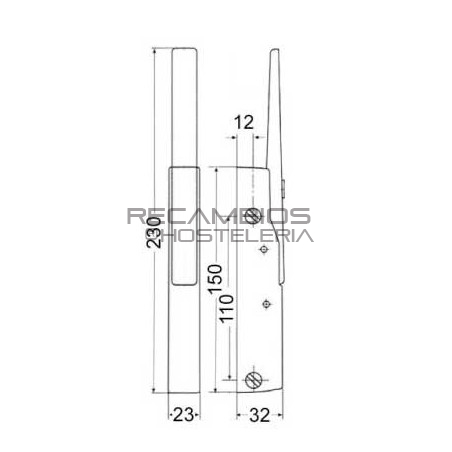 Maneta cierre Cámara Refrigeración 560