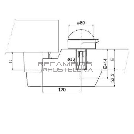 Maneta cierre camara Frigorífica